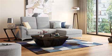 L Shaped Living Room Interior Design India