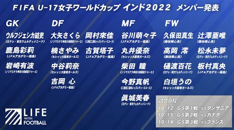 フジテレビサッカー On Twitter 10月11日火に開幕するfifa U 17女子ワールドカップインド2022に臨むメンバーが