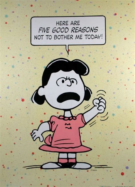 Laminated Wall Poster Angry Lucy Charlie Brown