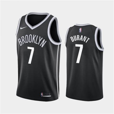 Men Kevin Durant 7 Icon Black Brooklyn Nets 2019 20 Jerseys Kevin