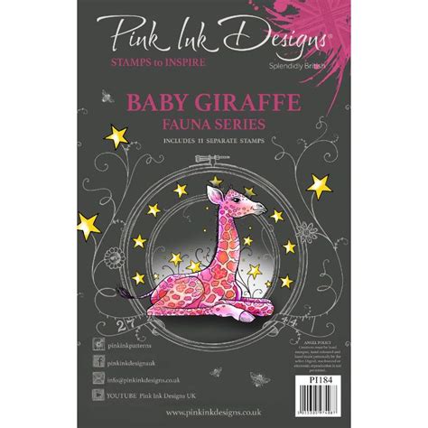 Pink Ink Designs Baby Giraffe A5 Clear Stamp Set
