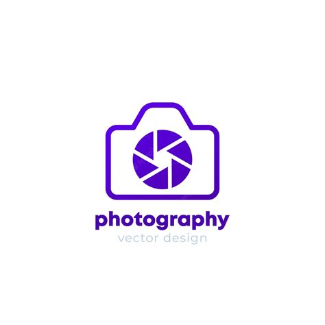 Logotipo De Fotografía Con Una Cámara Vector Vector Premium