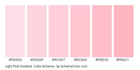 Light Pink Gradient Color Scheme Monochromatic