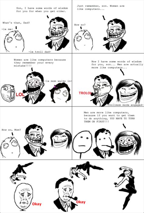 Troll Dad And Troll Mom How Men And Women Are More Like Computers Rage