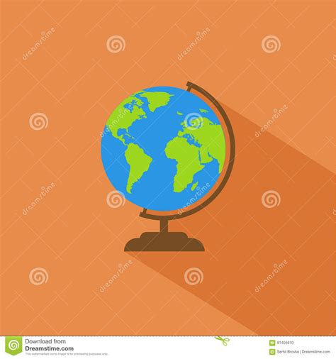 Globe Icon Stock Vector Illustration Of Global Modern 91404610