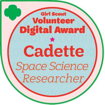 Gs Stem Volunteer Cadette Space Science Researcher Credly