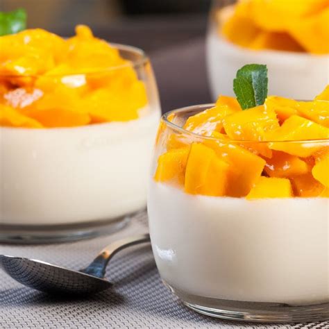 Best easy light desserts from 20 light and easy dessert recipes for spring and summer. This mango panna cotta recipe is very quick and easy to ...