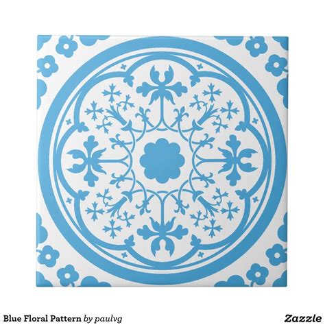 Blue Floral Pattern Tile Uk Tile Patterns Pattern Floral