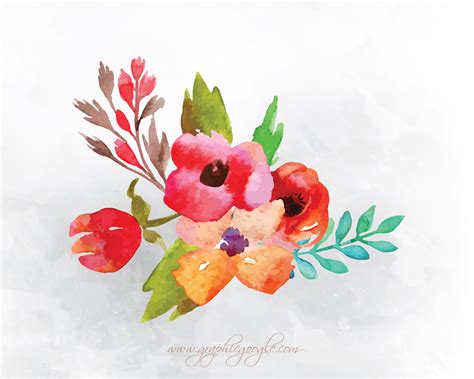 9 Free Watercolor Flower Vectors For Designers