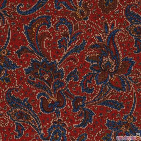 Burgundy Green And Red Paisley Contemporary Upholstery Fabric By The