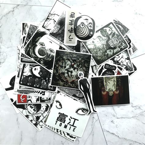 Tomie Stickers 56 Pcs Junji Ito Horror Comics Vinyl Decal Etsy