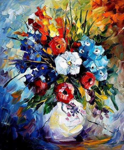 Dream Flowers Palette Knife Oil Painting On Canvas By Leonid Afremov
