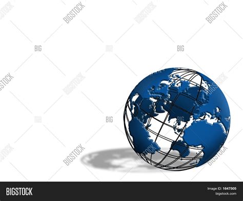 3d Blue Earth Globe Image And Photo Free Trial Bigstock