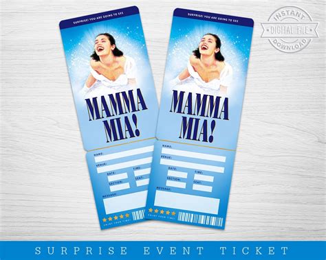 Printable Mamma Mia Broadway Surprise Ticket Mamma Mia Australia Ubicaciondepersonas Cdmx Gob Mx