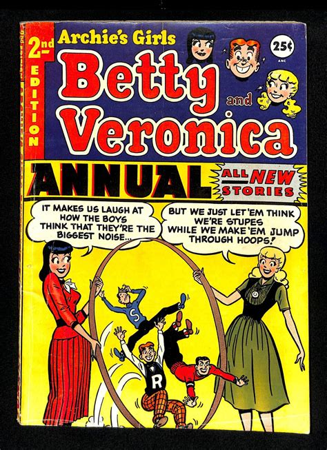 archie s girls betty and veronica annual 2 comic books golden age archie comics romance