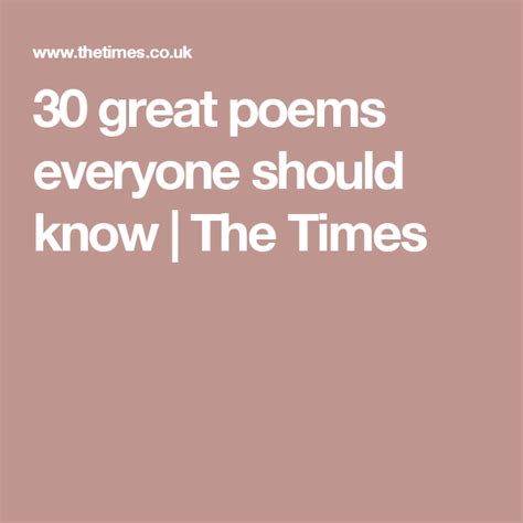 30 Great Poems Everyone Should Know Great Poems Poems Classic Poems