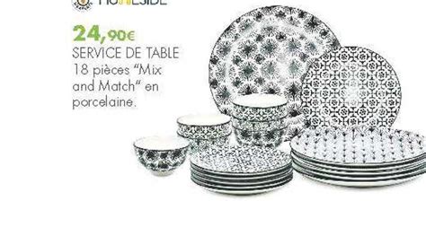 Promo Service De Table Pi Ces Mix And Match En Porcelaine Chez E
