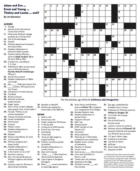 Free Easy Crossword Puzzles Printable Free Printable Easy Crossword
