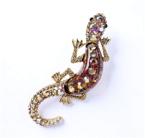 Lizard Brooch Purple Lizard Broach Lizard Reptile Lizard Etsy