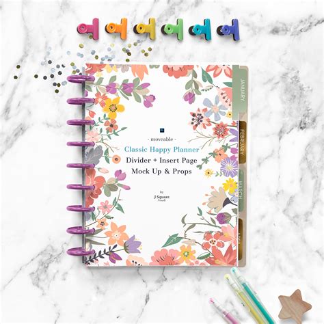 Happy Planner Mockup And Moveable Props Classic Happy Planner Etsy México