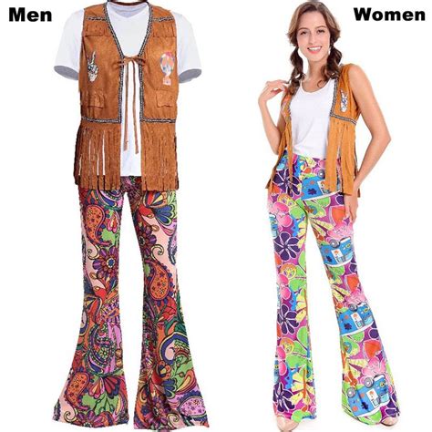 Flared Trousers Adult Fancy Dress 60s 70s Groovy Hippy Disco Fever