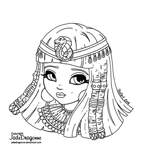 I wanted to make one that was just right! Cleopatra - Lineart by JadeDragonne on DeviantArt