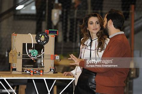 Queen Rania Of Jordan Visits Prado Media Lab Photos And Premium High Res Pictures Getty Images