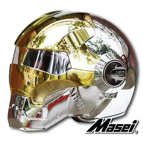 Masei Goldsilver Chrome 610 Atomic Man Motorcycle Harley Chopper Dot