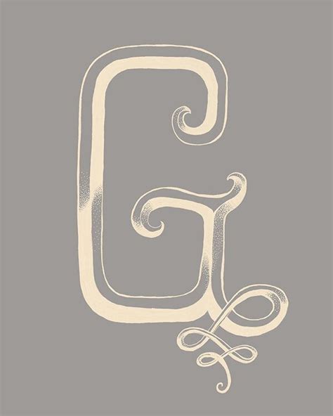 Hand Lettered G Wall Art Calm Neutrals — Digital Download — Yes