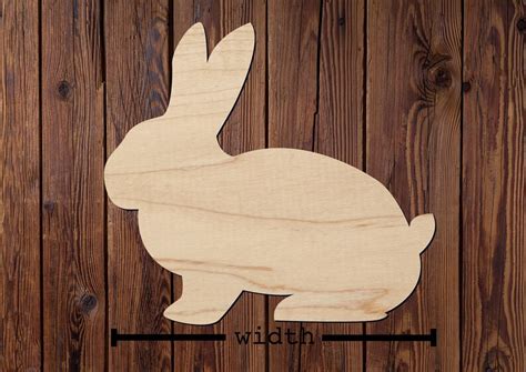 Bunny Cutout Easter Shape Laser Cut Rabbit From Wood Etsy