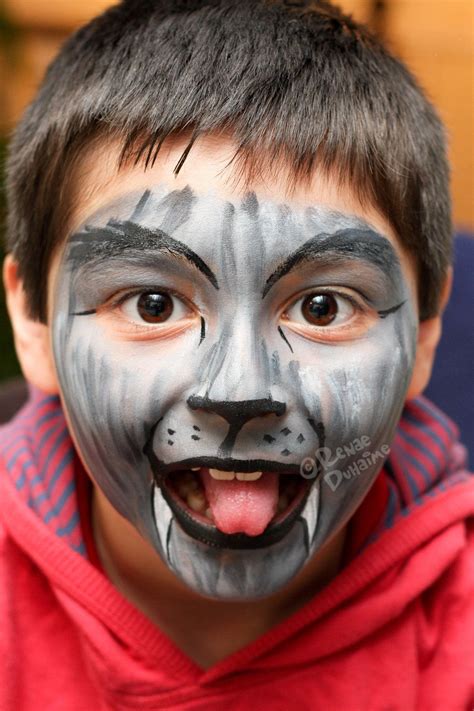 Wolf Full Face By Renduh Werewolf Face Paint
