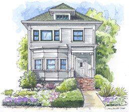 Winsketch pro appraiser edition fulfills the requirements of processing the appraisal sketch addendum as required by real estate appraisers. Barbara Tapp Illustrations - real estate drawings, house ...