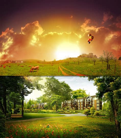13 PSD Landscape Wallpapers Images - Green Beautiful Spring Landscape, Dream Like Art and High ...