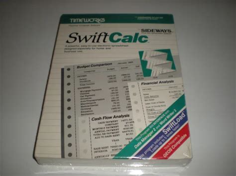 Timeworks Swiftcalc Spreadsheet Program For Commodore 64 New 1200
