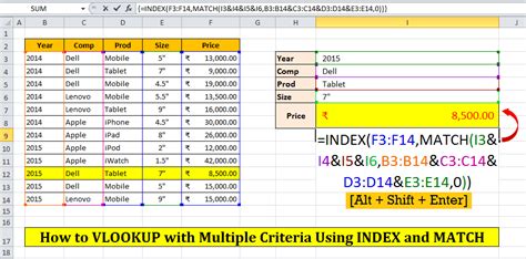 How To Vlookup With Multiple Criteria In Multiple Column