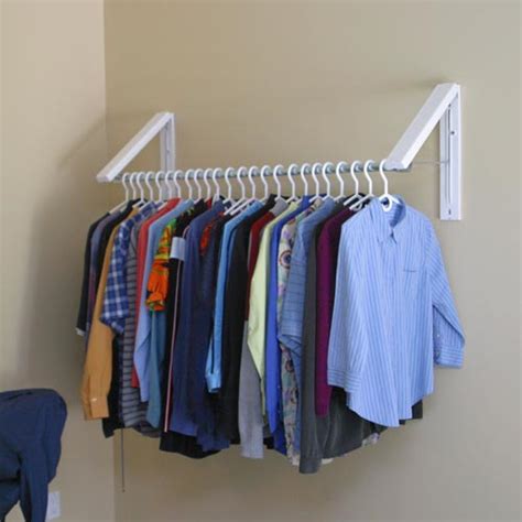Wall rack to hang clothes. QuikCLOSET - Clothes Storage Solution in Hanger Valets