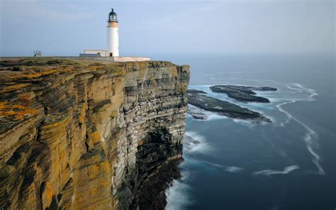 Lighthouse Landscape Sea Cliff