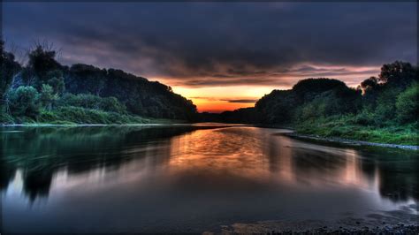 1360x768 lake nature night reflection laptop hd hd 4k wallpaper. wallpaper proslut: Beautiful Nature Wallpapers HD ...