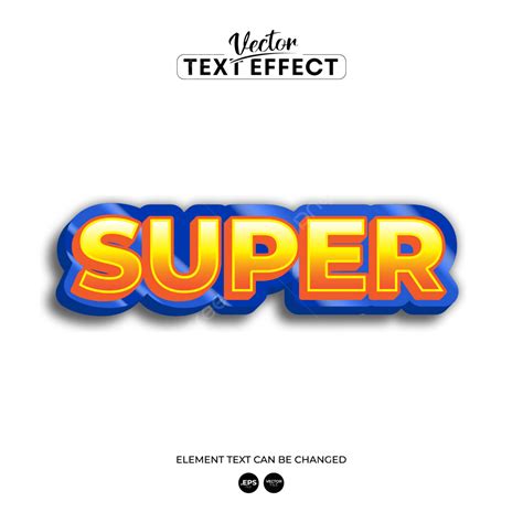 Super Text Effect Vector Hd Images Text Effect Super Text Effect 3d