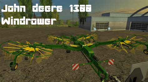 John Deere 1300 Windrower V10 • Farming Simulator 19 17 22 Mods