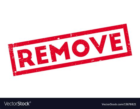 Remove Rubber Stamp Royalty Free Vector Image Vectorstock
