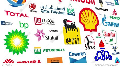 Oil Companies Logo Loop Stock Animation | 7165985