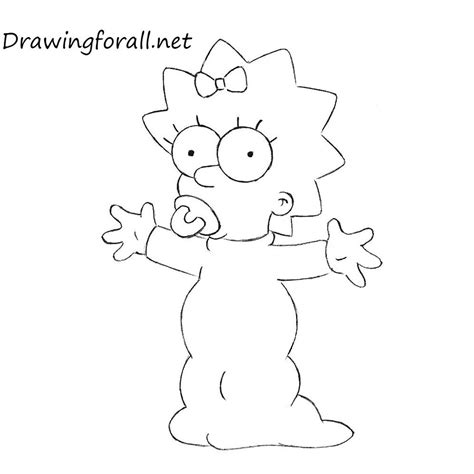Drawing For All How To Draw Maggie Simpson