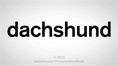 In fact, we pronounce wolf and roof exactly as you have described, gwb. How to Say Dachshund - YouTube