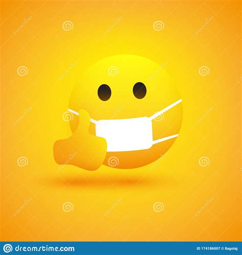 Emoji Simple Serious Looking Emoticon Showing Thumbs Up And Wearing