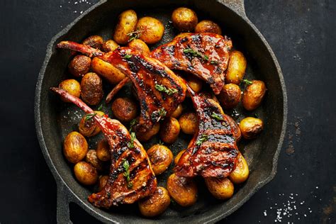 Côtes d agneau caramélisées à la sauce barbecue