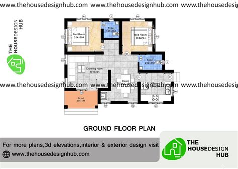 34 X 26 Ft 2bhk Design In 850 Sq Ft The House Design Hub