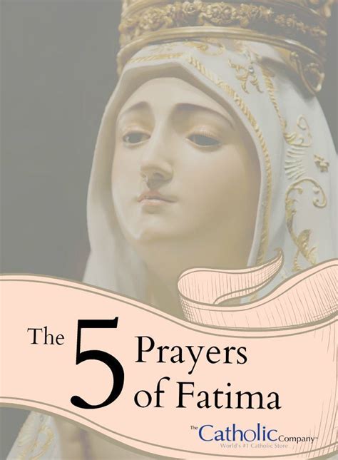 Five Prayers Taught At Fatima By Mary And The Angels Catholic Prayers