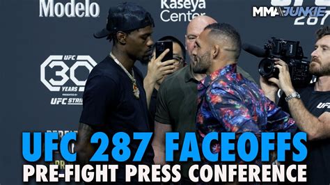 Ufc 287 Pre Fight Press Conference Faceoff Highlight For Full Main Card