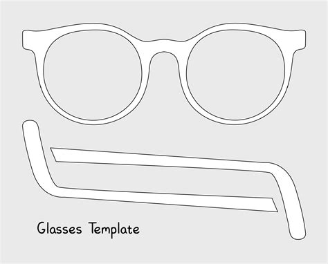 printable glasses template printable templates free